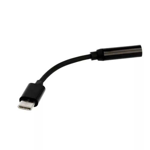 USB -Type C - 3.5 mm Jack adapter fekete