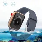 Apple Watch 4/5/6/7/8/9/SE (38/40/41mm) Silicone APS óraszíj fekete