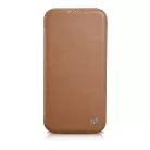 iCarer CE Premium Leather Folio tok iPhone 14 Pro Max Magnetic Flip Leather Folio tok MagSafe Barna (WMI14220716-BN)