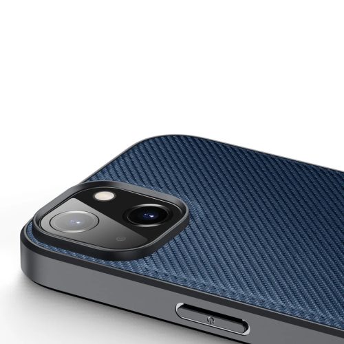 iPhone 14 Dux Ducis Fino nylon bevonatú tok kék