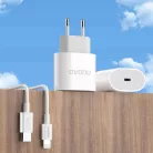 Dudao A14EUC PD 20W USB-C Fali Töltő Kábellel - Fehér