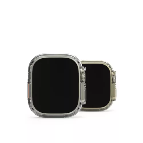 Apple Watch Ultra 1/2/3 49 mm Ringke Slim tok 2x átlátszó/titánium szürke