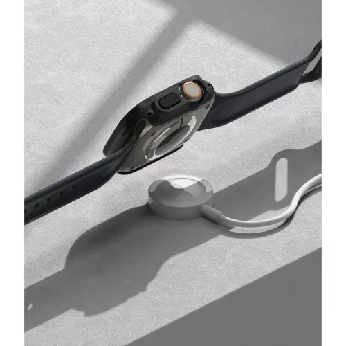 Apple Watch Ultra 1/2/3 49 mm Ringke Slim tok 2x átlátszó/titánium szürke