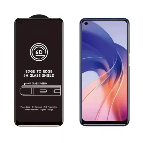 iPhone 14 6D Kijelzővédő 9H Üvegfólia fekete