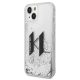 iPhone 14 Plus Karl Lagerfeld Liquid Glitter Big KL logo tok ezüst (KLHCP14MLBKLCS)