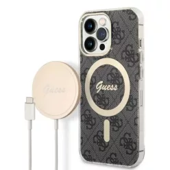   Guess GUBPP13XH4EACSK szett tok és töltő iPhone 13 Pro Max fekete/fekete tok 4G Print MagSafe