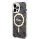 Guess GUBPP13XH4EACSK szett tok és töltő iPhone 13 Pro Max fekete/fekete tok 4G Print MagSafe