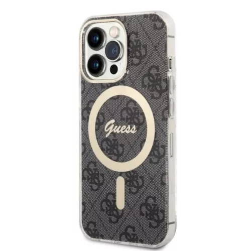 Guess GUBPP13XH4EACSK szett tok és töltő iPhone 13 Pro Max fekete/fekete tok 4G Print MagSafe