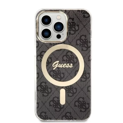 Guess GUBPP13XH4EACSK szett tok és töltő iPhone 13 Pro Max fekete/fekete tok 4G Print MagSafe