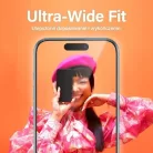 PanzerGlass Ultra-Wide Fit üvegfólia pozicionálóval iPhone 15 Prohoz