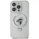 Karl Lagerfeld KLHMN61HMRSKCH iPhone 11 fehér/fehér kemény tok gyűrű tartó Karl&Choupette MagSafe tok