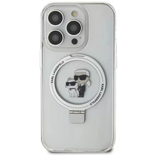 Karl Lagerfeld KLHMN61HMRSKCH iPhone 11 fehér/fehér kemény tok gyűrű tartó Karl&Choupette MagSafe tok