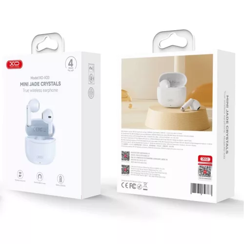 XO Bluetooth fülhallgatók X33 TWS kék