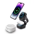 Maxlife MXWC-06 mágneses vezeték nélküli töltő 15W fehér 3 az 1-ben MagSafe