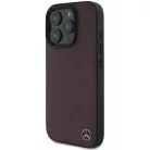 Mercedes MB Fa Imitáció Bőr MagSafe iPhone 16 Pro tok - Piros