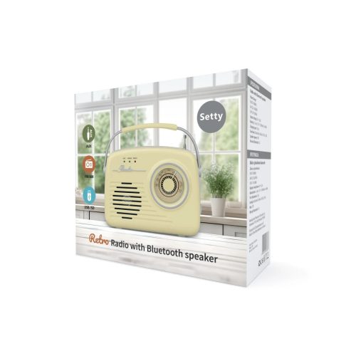 Setty Bluetooth hangszóró rádióval Retro P350 bézs