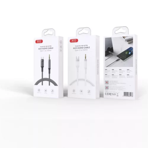 XO kábel audio NB-R279B USB-C - jack 3,5mm 1,0m fehér,