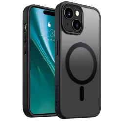 Etteri matt mágneses tok iPhone 15 6,1"-hez fekete tok