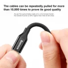Baseus Yiven Nylon harisnyázott USB/ Lightning kábel 2A 1.8m fekete (CALYW-A01)