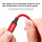 Baseus Yiven Nylon harisnyázott USB/ Lightning kábel 2A 1.8m piros (CALYW-A09)