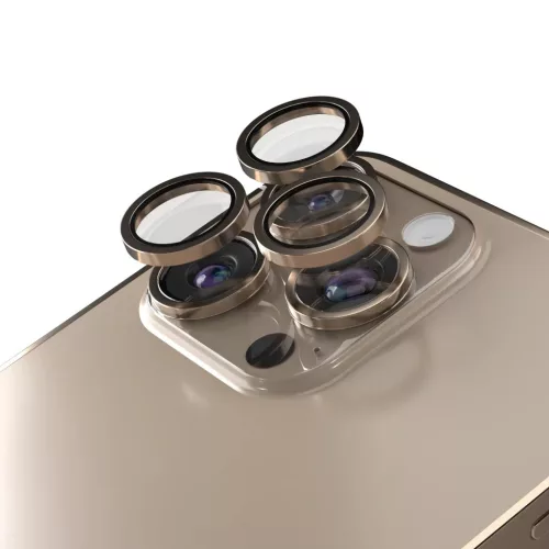 iPhone 17 Air Etteri kamera lencsevédő üvegfólia arany