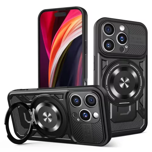 iPhone 16 Pro Defender Armor Mag fekete tok
