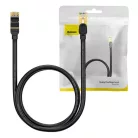 Ethernet RJ45 hálózati kábel, 10Gbps, 1m (fekete)