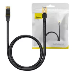 Ethernet RJ45 hálózati kábel, 10Gbps, 1m (fekete)