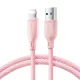 Joyroom Multi-Color Series SA34-AL3 USB-A / Lightning 3A kábel 1m - rózsaszín,