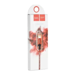 USB-A - Lightning Hoco kábel 1 m fekete piros