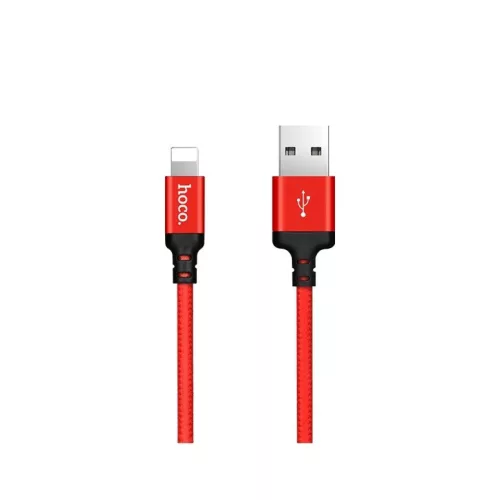 USB-A - Lightning Hoco kábel 1 m fekete piros