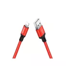 USB-A - Lightning Hoco kábel 1 m fekete piros