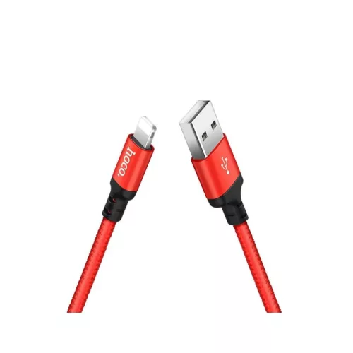 USB-A - Lightning Hoco kábel 1 m fekete piros