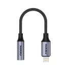 FONENG adapter BM30 Lightning - JACK 3.5MM 0.14M Fekete