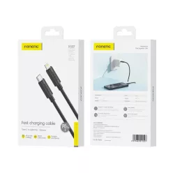 FONENG kábel XS07 USB-C - Lightning PD 27W 1.2M Fekete