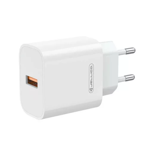 Jellico AK165 hálózati töltő adapter 22,5 W QC3.0 USB + USB - Lightning kábel fehér