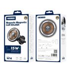 JELLICO autós telefontartó vezeték nélküli töltéssel Magsafe W14 15W fekete