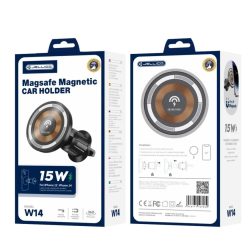   JELLICO autós telefontartó vezeték nélküli töltéssel Magsafe W14 15W fekete