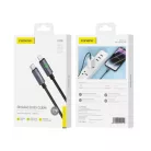 USB-C - Lightning XS08 FONENG kábel, PD 27W 1.2M Fekete