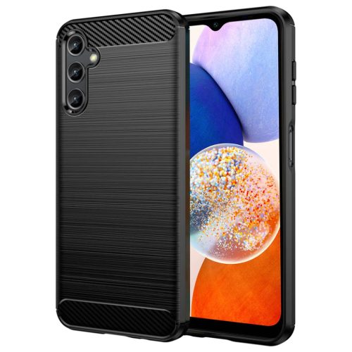 Techsuit - Szén Szilikon - Samsung Galaxy A14 4G / A14 5G - Fekete tok