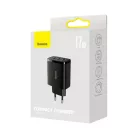 Baseus Compact hálózati töltő 3XUSB - 17W (CCXJ020101) fekete