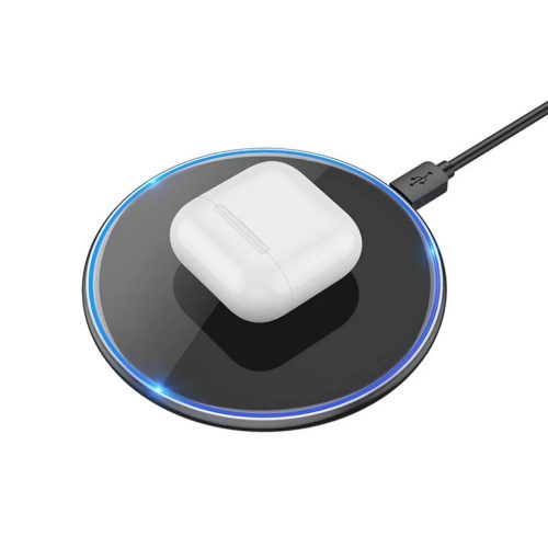 HOCO vezeték nélküli töltő világítással 2A 15W CW6 Pro fekete