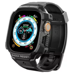   Apple Watch ULTRA 1/2/3 (49MM) Fekete Spigen RUGGED ARMOR "PRO" Tok