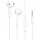 OPPO eredeti vezetékes fülhallgató Jack 3,5 mm mikrofonnal MH156 fehér bulk