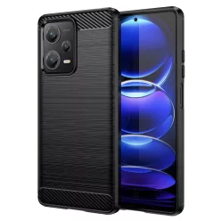   Techsuit - Szén Szilikon - Xiaomi Redmi Note 12 Pro 5G / Poco X5 Pro - Fekete tok