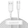 Baseus Wisdom 2x USB - USB Type-C kábel gyorstöltéssel QC 5A 1,5m fehér (TZCATZJ-02)
