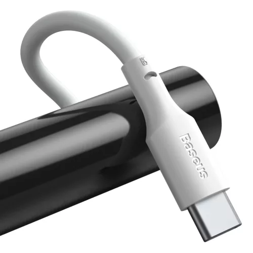Baseus Wisdom 2x USB - USB Type-C kábel gyorstöltéssel QC 5A 1,5m fehér (TZCATZJ-02)