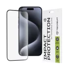 Techsuit - 111D Teljes Lefedés / Teljes Ragasztás Üveg - iPhone 15 Pro - Fekete üvegfólia