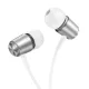 HOCO vezetékes fülhallgató Jack 3,5 mm mikrofonnal M108 ezüst