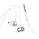 HOCO vezetékes fülhallgató Jack 3,5 mm mikrofonnal M108 ezüst